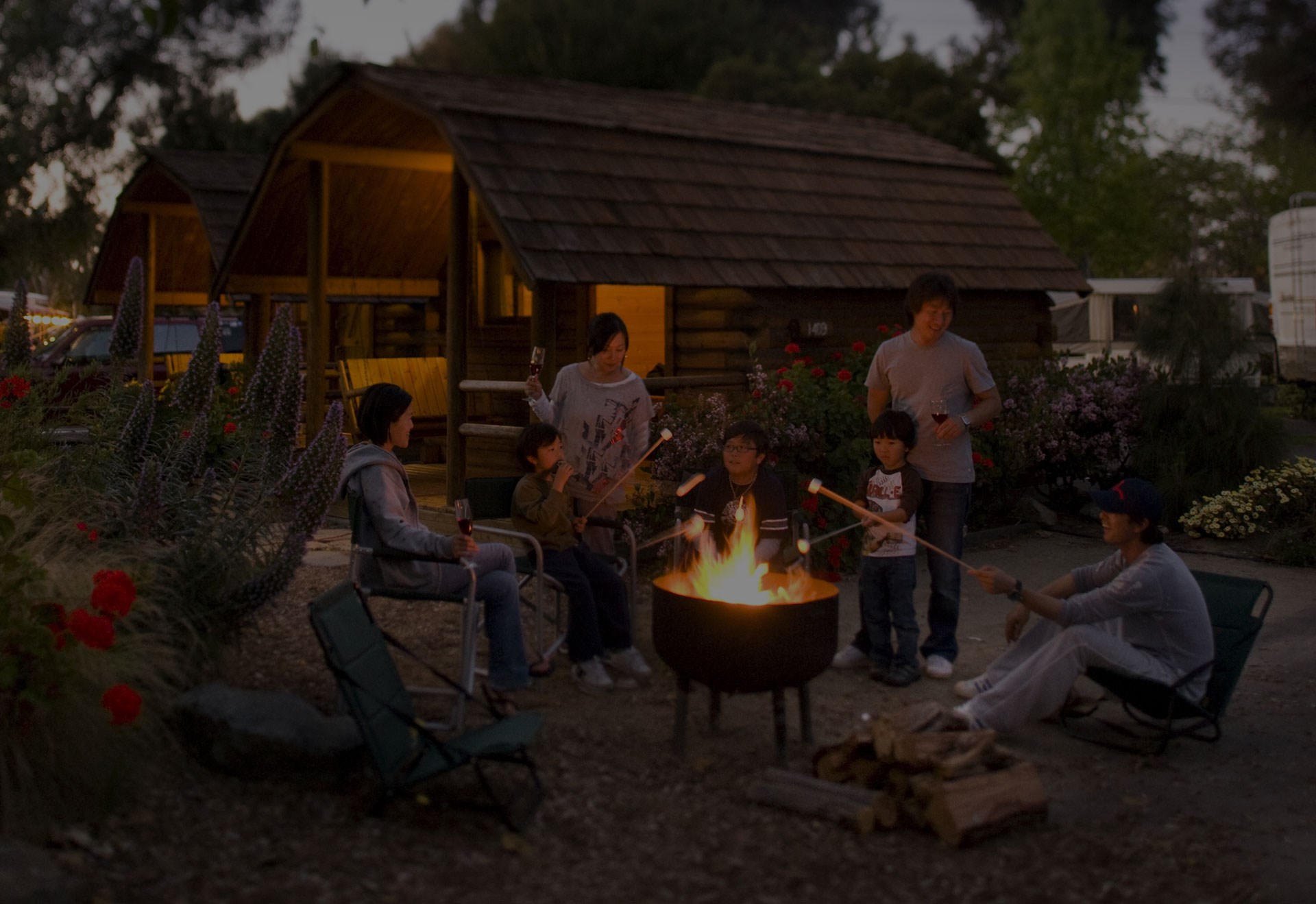 Family Roasting Marshmallows