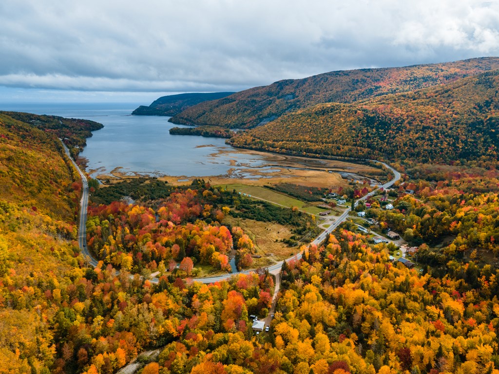 South Ingonish Harbour Along The Cabot Trail Of Cape Breton Island, Nova Scotia, Canada 