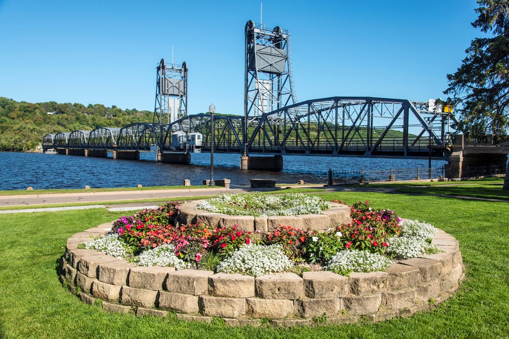 A sunny day at Stillwater lift bridge, Stillwater Minnesota